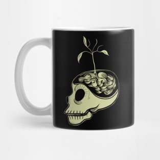 Cute Skulls Think Green Mug